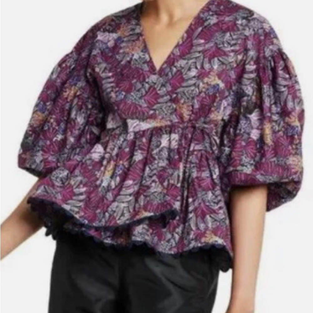Kika Vargas x Target Puff Sleeve Top and Dirndl Skirt Set sz L